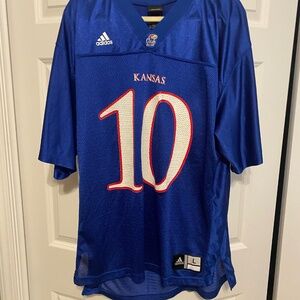 University of Kansas Adidas Pullover Football Jersery #10